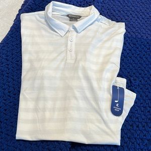 Large Mens NWT Kyodan Golf short sleeve shirt white